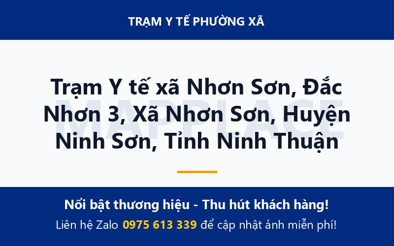 Trạm Y tế xã Nhơn Sơn, Đắc Nhơn 3, Xã Nhơn Sơn, Huyện Ninh Sơn, Tỉnh Ninh Thuận