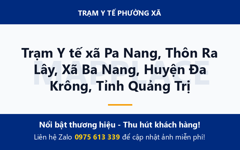 Trạm Y tế xã Pa Nang, Thôn Ra Lây, Xã Ba Nang, Huyện Đa Krông, Tỉnh Quảng Trị
