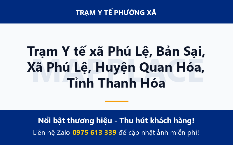 Trạm Y tế xã Phú Lệ, Bản Sại, Xã Phú Lệ, Huyện Quan Hóa, Tỉnh Thanh Hóa