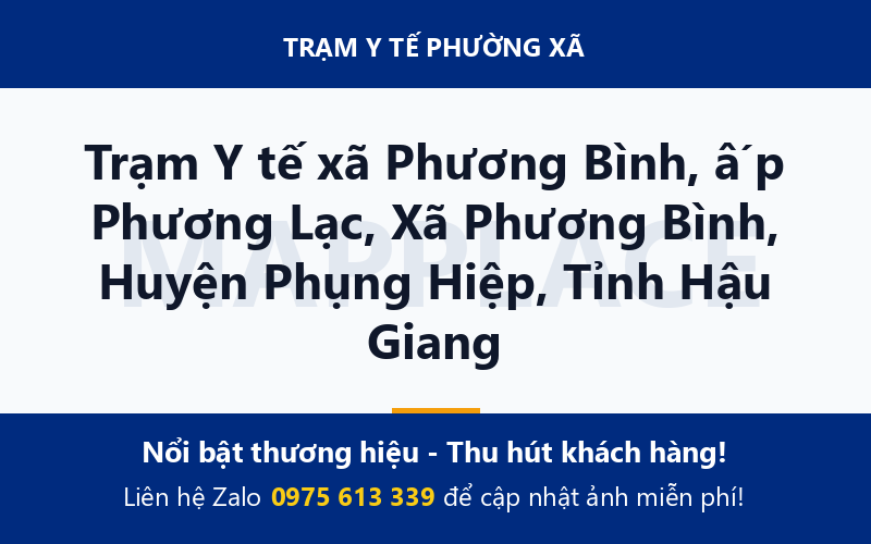 Trạm Y tế xã Phương Bình, ấp Phương Lạc, Xã Phương Bình, Huyện Phụng Hiệp, Tỉnh Hậu Giang