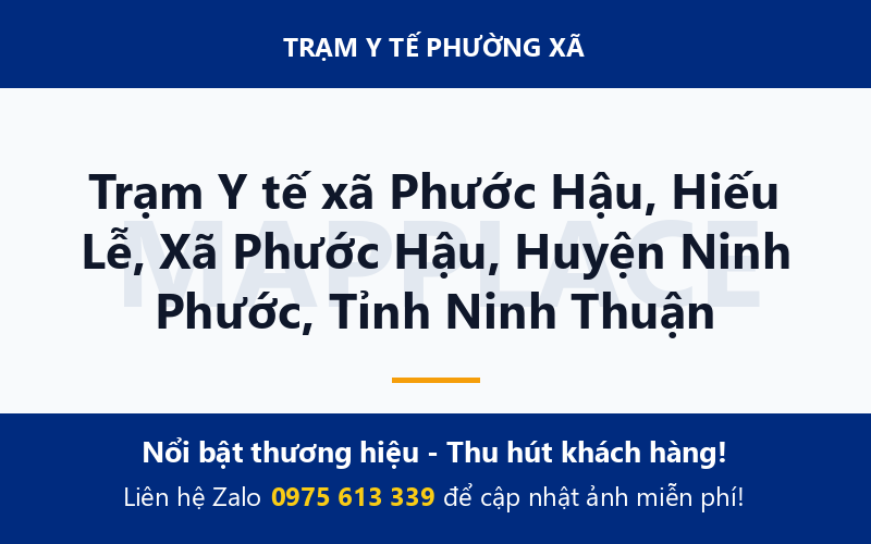 Trạm Y tế xã Phước Hậu, Hiếu Lễ, Xã Phước Hậu, Huyện Ninh Phước, Tỉnh Ninh Thuận