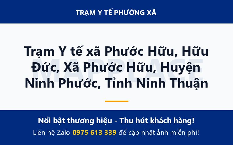 Trạm Y tế xã Phước Hữu, Hữu Đức, Xã Phước Hữu, Huyện Ninh Phước, Tỉnh Ninh Thuận