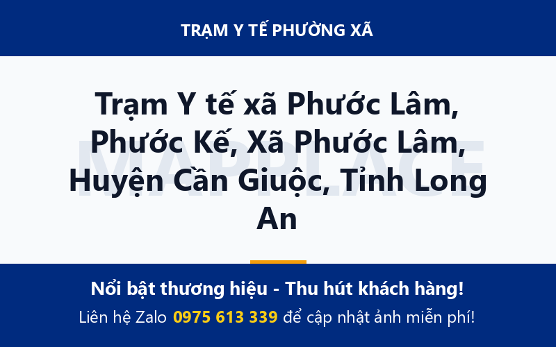 Trạm Y tế xã Phước Lâm, Phước Kế, Xã Phước Lâm, Huyện Cần Giuộc, Tỉnh Long An