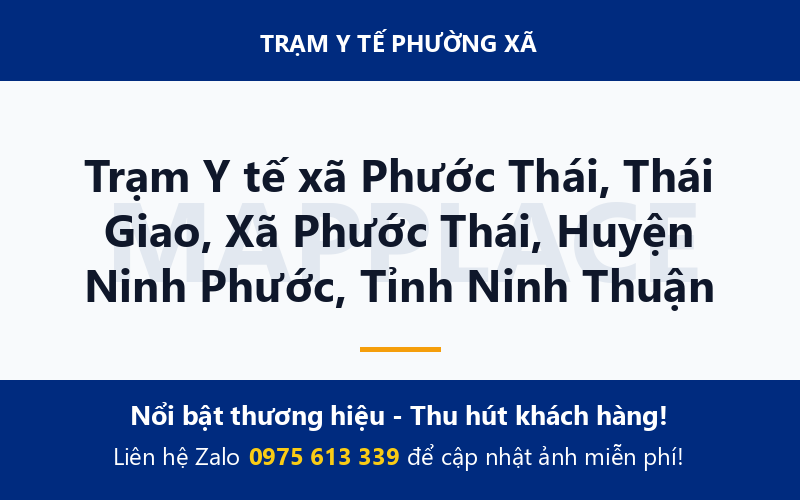 Trạm Y tế xã Phước Thái, Thái Giao, Xã Phước Thái, Huyện Ninh Phước, Tỉnh Ninh Thuận