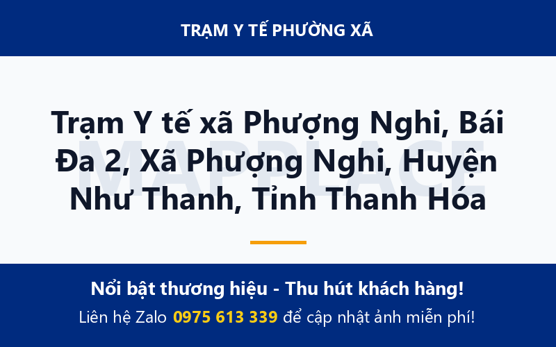 Trạm Y tế xã Phượng Nghi, Bái Đa 2, Xã Phượng Nghi, Huyện Như Thanh, Tỉnh Thanh Hóa