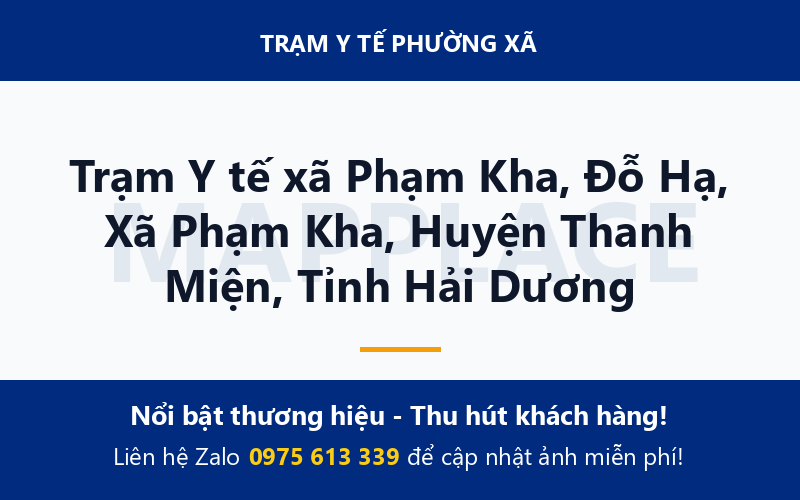 Trạm Y tế xã Phạm Kha, Đỗ Hạ, Xã Phạm Kha, Huyện Thanh Miện, Tỉnh Hải Dương
