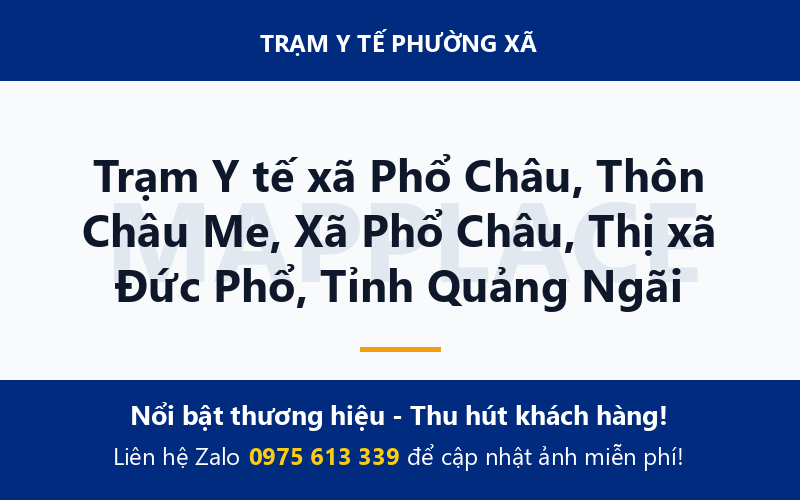 Trạm Y tế xã Phổ Châu, Thôn Châu Me, Xã Phổ Châu, Thị xã Đức Phổ, Tỉnh Quảng Ngãi