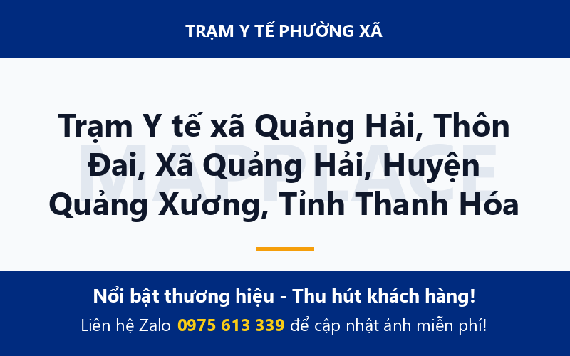 Trạm Y tế xã Quảng Hải, Thôn Đai, Xã Quảng Hải, Huyện Quảng Xương, Tỉnh Thanh Hóa