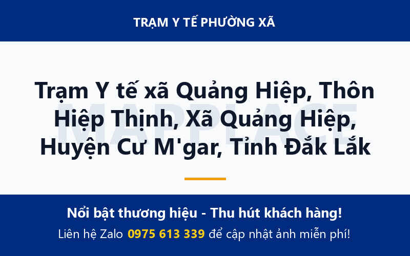 Trạm Y tế xã Quảng Hiệp, Thôn Hiệp Thịnh, Xã Quảng Hiệp, Huyện Cư M'gar, Tỉnh Đắk Lắk