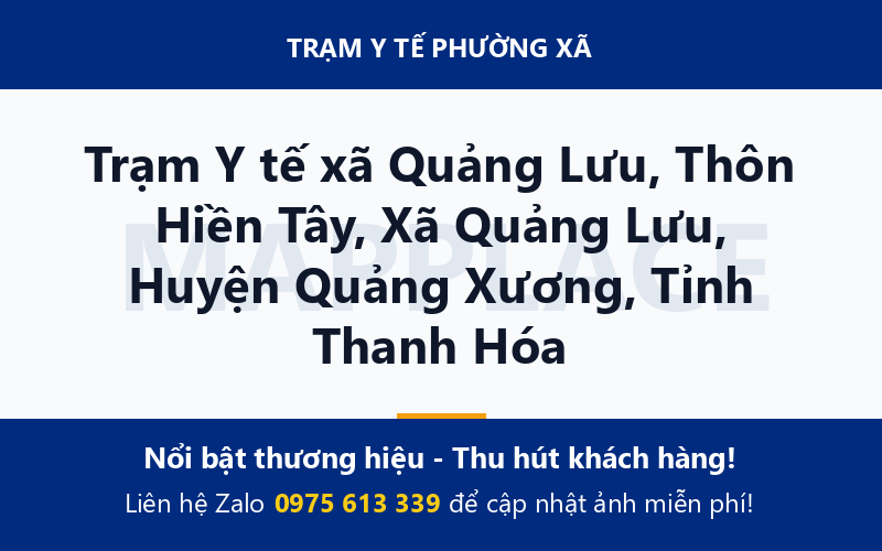 Trạm Y tế xã Quảng Lưu, Thôn Hiền Tây, Xã Quảng Lưu, Huyện Quảng Xương, Tỉnh Thanh Hóa
