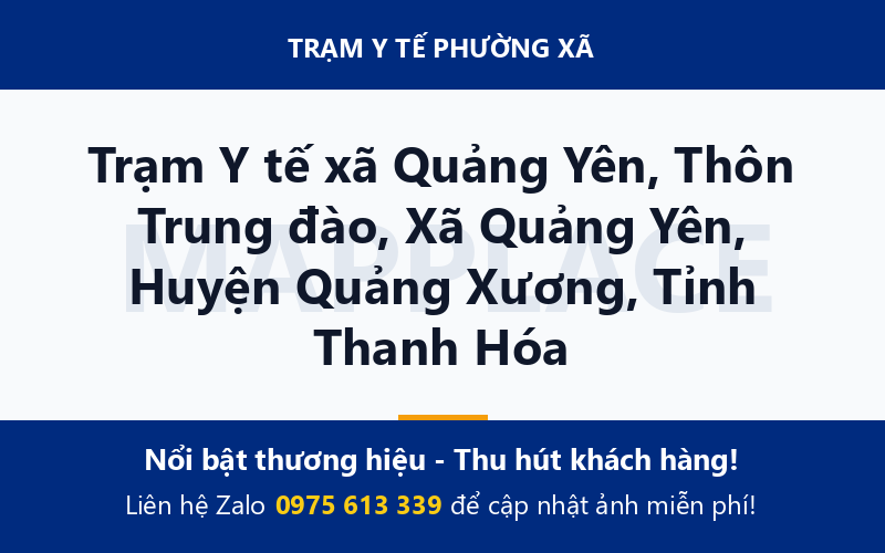 Trạm Y tế xã Quảng Yên, Thôn Trung đào, Xã Quảng Yên, Huyện Quảng Xương, Tỉnh Thanh Hóa
