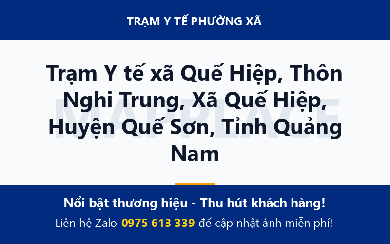 Trạm Y tế xã Quế Hiệp, Thôn Nghi Trung, Xã Quế Hiệp, Huyện Quế Sơn, Tỉnh Quảng Nam