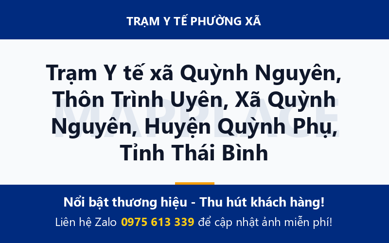 Trạm Y tế xã Quỳnh Nguyên, Thôn Trình Uyên, Xã Quỳnh Nguyên, Huyện Quỳnh Phụ, Tỉnh Thái Bình