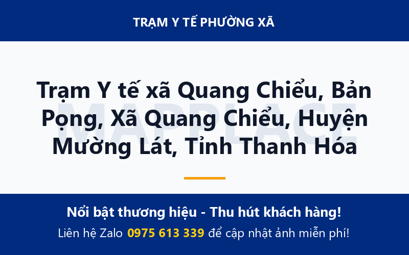 Trạm Y tế xã Quang Chiểu, Bản Pọng, Xã Quang Chiểu, Huyện Mường Lát, Tỉnh Thanh Hóa