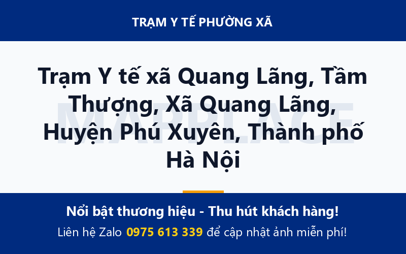 Trạm Y tế xã Quang Lãng, Tầm Thượng, Xã Quang Lãng, Huyện Phú Xuyên, Thành phố Hà Nội