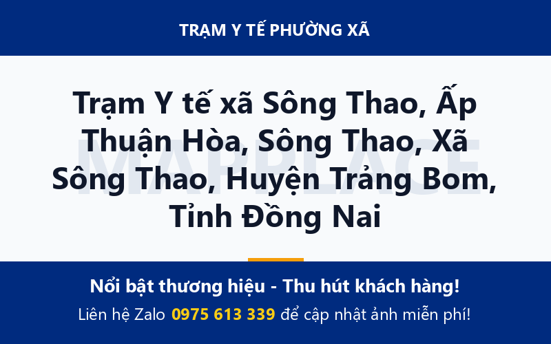 Trạm Y tế xã Sông Thao, Ấp Thuận Hòa, Sông Thao, Xã Sông Thao, Huyện Trảng Bom, Tỉnh Đồng Nai