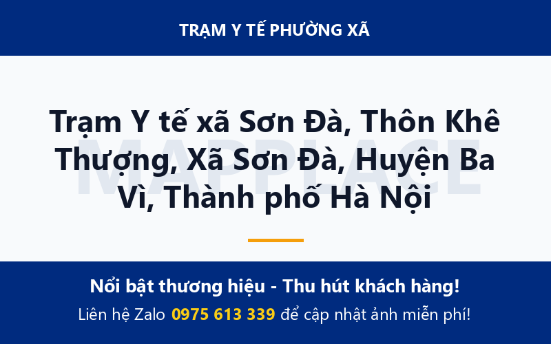 Trạm Y tế xã Sơn Đà, Thôn Khê Thượng, Xã Sơn Đà, Huyện Ba Vì, Thành phố Hà Nội