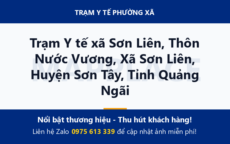 Trạm Y tế xã Sơn Liên, Thôn Nước Vương, Xã Sơn Liên, Huyện Sơn Tây, Tỉnh Quảng Ngãi