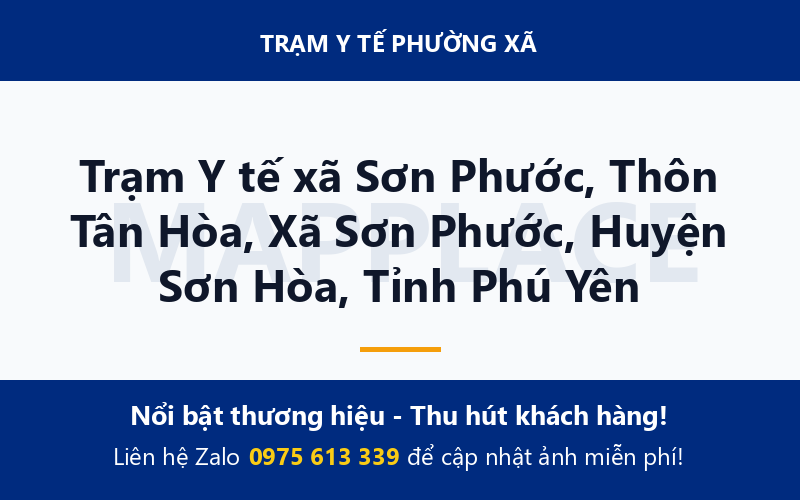 Trạm Y tế xã Sơn Phước, Thôn Tân Hòa, Xã Sơn Phước, Huyện Sơn Hòa, Tỉnh Phú Yên