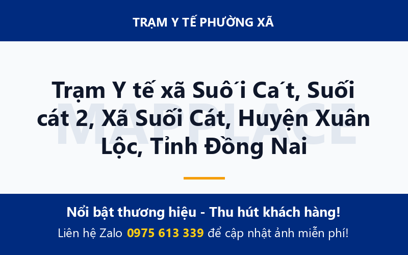 Trạm Y tế xã Suối Cát, Suối cát 2, Xã Suối Cát, Huyện Xuân Lộc, Tỉnh Đồng Nai
