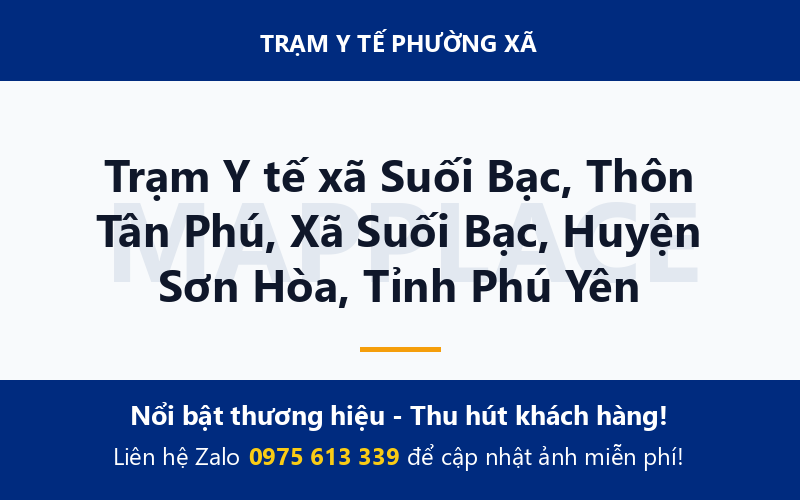 Trạm Y tế xã Suối Bạc, Thôn Tân Phú, Xã Suối Bạc, Huyện Sơn Hòa, Tỉnh Phú Yên