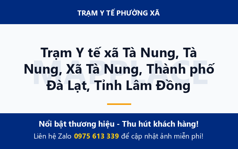 Trạm Y tế xã Tà Nung, Tà Nung, Xã Tà Nung, Thành phố Đà Lạt, Tỉnh Lâm Đồng