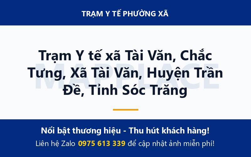 Trạm Y tế xã Tài Văn, Chắc Tưng, Xã Tài Văn, Huyện Trần Đề, Tỉnh Sóc Trăng