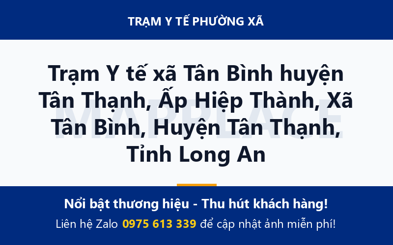 Trạm Y tế xã Tân Bình huyện Tân Thạnh, Ấp Hiệp Thành, Xã Tân Bình, Huyện Tân Thạnh, Tỉnh Long An