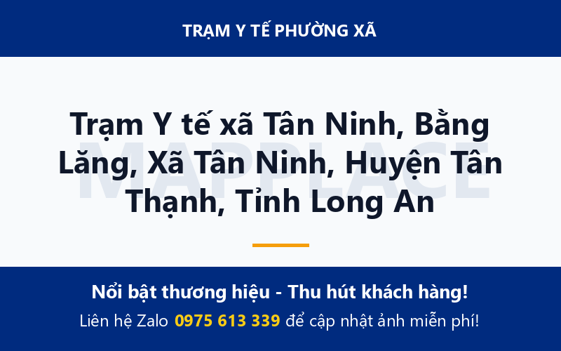 Trạm Y tế xã Tân Ninh, Bằng Lăng, Xã Tân Ninh, Huyện Tân Thạnh, Tỉnh Long An