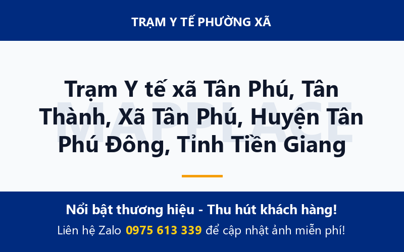 Trạm Y tế xã Tân Phú, Tân Thành, Xã Tân Phú, Huyện Tân Phú Đông, Tỉnh Tiền Giang