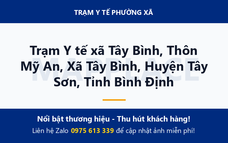 Trạm Y tế xã Tây Bình, Thôn Mỹ An, Xã Tây Bình, Huyện Tây Sơn, Tỉnh Bình Định
