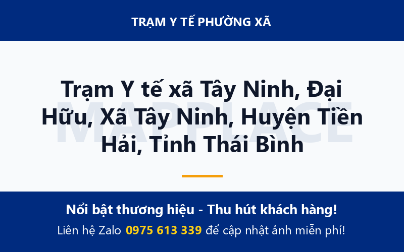 Trạm Y tế xã Tây Ninh, Đại Hữu, Xã Tây Ninh, Huyện Tiền Hải, Tỉnh Thái Bình