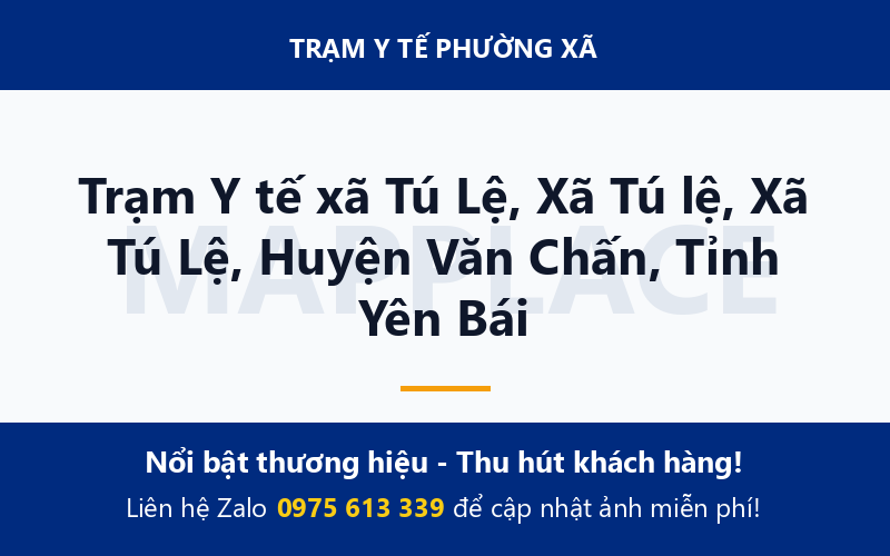 Trạm Y tế xã Tú Lệ, Xã Tú lệ, Xã Tú Lệ, Huyện Văn Chấn, Tỉnh Yên Bái