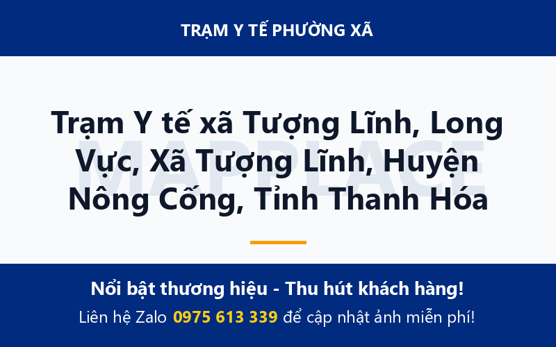 Trạm Y tế xã Tượng Lĩnh, Long Vực, Xã Tượng Lĩnh, Huyện Nông Cống, Tỉnh Thanh Hóa