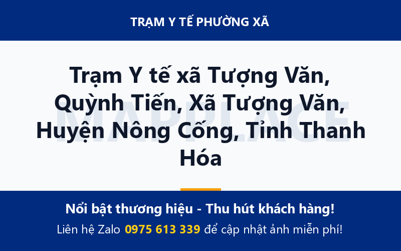 Trạm Y tế xã Tượng Văn, Quỳnh Tiến, Xã Tượng Văn, Huyện Nông Cống, Tỉnh Thanh Hóa