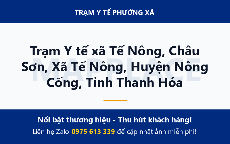 Trạm Y tế xã Tế Nông, Châu Sơn, Xã Tế Nông, Huyện Nông Cống, Tỉnh Thanh Hóa