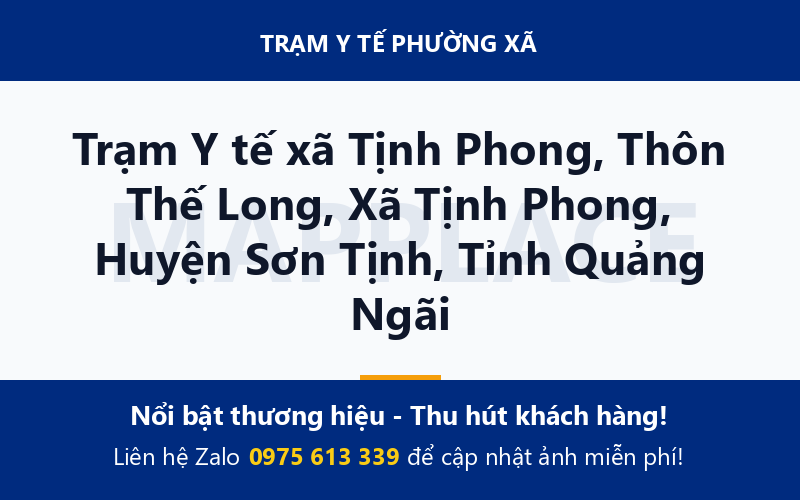 Trạm Y tế xã Tịnh Phong, Thôn Thế Long, Xã Tịnh Phong, Huyện Sơn Tịnh, Tỉnh Quảng Ngãi