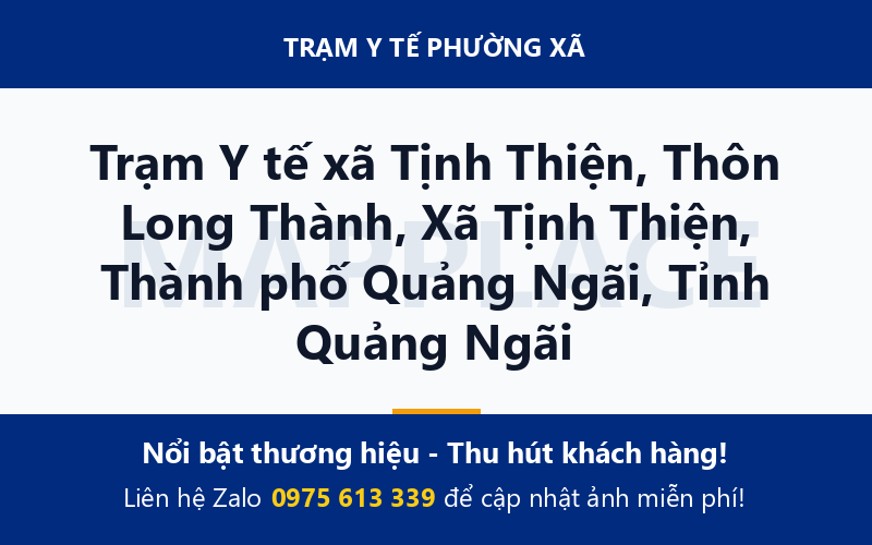 Trạm Y tế xã Tịnh Thiện, Thôn Long Thành, Xã Tịnh Thiện, Thành phố Quảng Ngãi, Tỉnh Quảng Ngãi