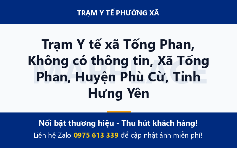 Trạm Y tế xã Tống Phan, Không có thông tin, Xã Tống Phan, Huyện Phù Cừ, Tỉnh Hưng Yên
