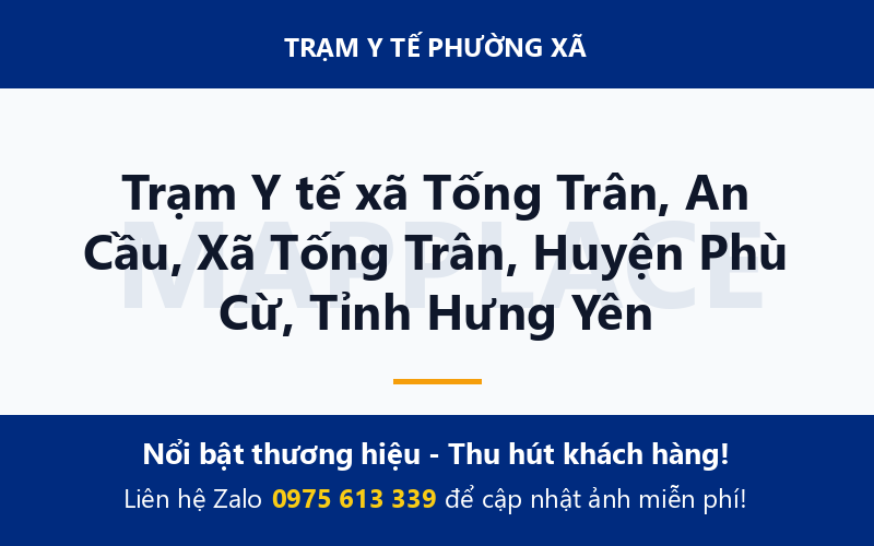 Trạm Y tế xã Tống Trân, An Cầu, Xã Tống Trân, Huyện Phù Cừ, Tỉnh Hưng Yên