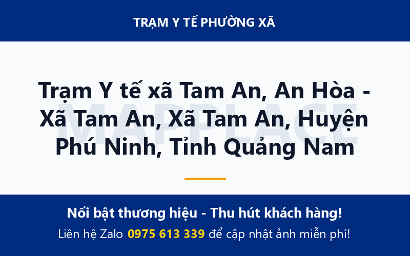 Trạm Y tế xã Tam An, An Hòa - Xã Tam An, Xã Tam An, Huyện Phú Ninh, Tỉnh Quảng Nam
