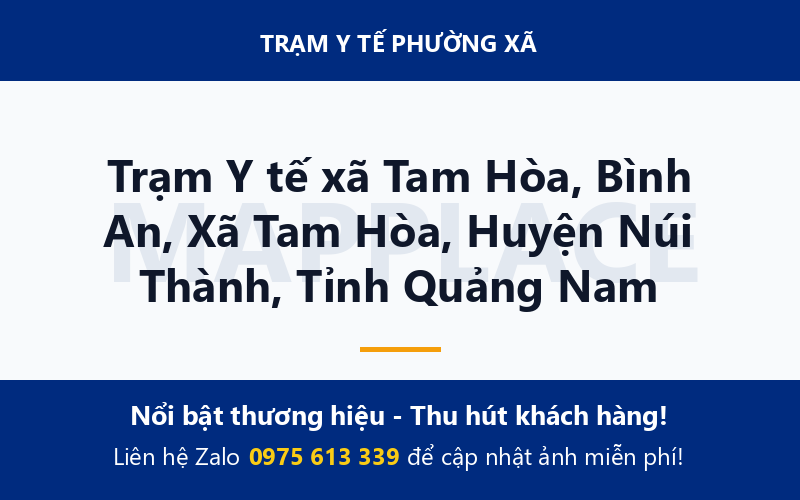 Trạm Y tế xã Tam Hòa, Bình An, Xã Tam Hòa, Huyện Núi Thành, Tỉnh Quảng Nam