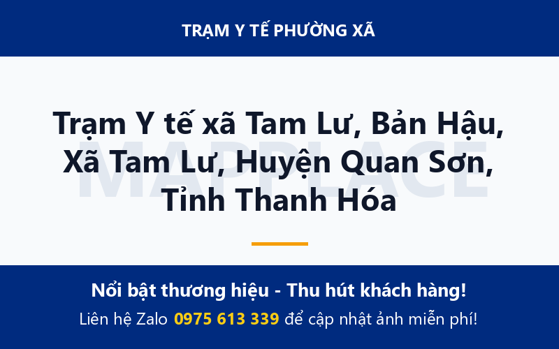 Trạm Y tế xã Tam Lư, Bản Hậu, Xã Tam Lư, Huyện Quan Sơn, Tỉnh Thanh Hóa