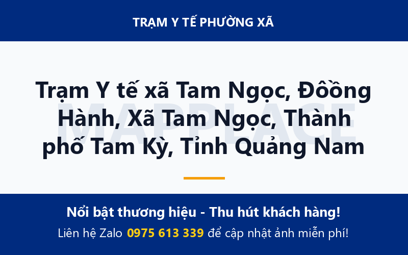 Trạm Y tế xã Tam Ngọc, Đôồng Hành, Xã Tam Ngọc, Thành phố Tam Kỳ, Tỉnh Quảng Nam