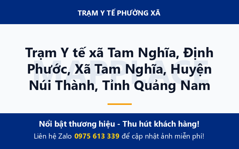 Trạm Y tế xã Tam Nghĩa, Định Phước, Xã Tam Nghĩa, Huyện Núi Thành, Tỉnh Quảng Nam