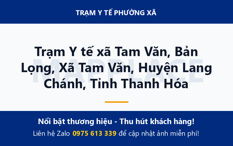 Trạm Y tế xã Tam Văn, Bản Lọng, Xã Tam Văn, Huyện Lang Chánh, Tỉnh Thanh Hóa