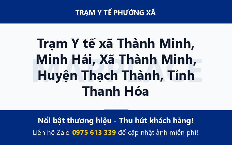 Trạm Y tế xã Thành Minh, Minh Hải, Xã Thành Minh, Huyện Thạch Thành, Tỉnh Thanh Hóa