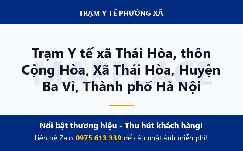 Trạm Y tế xã Thái Hòa, thôn Cộng Hòa, Xã Thái Hòa, Huyện Ba Vì, Thành phố Hà Nội