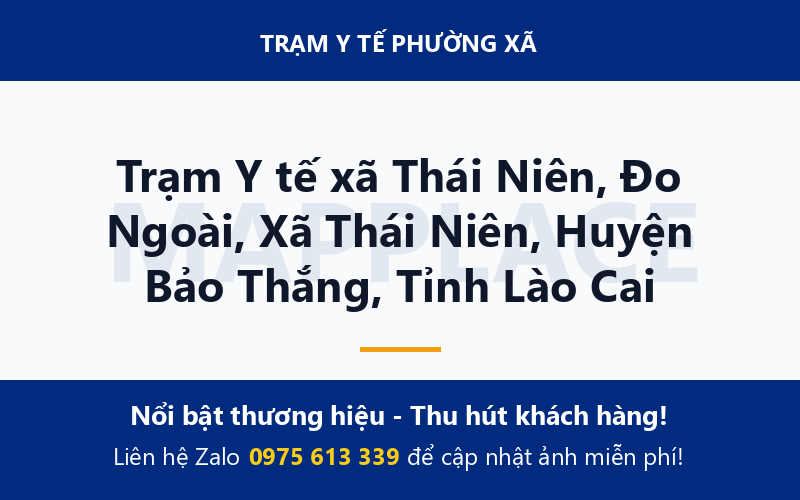 Trạm Y tế xã Thái Niên, Đo Ngoài, Xã Thái Niên, Huyện Bảo Thắng, Tỉnh Lào Cai