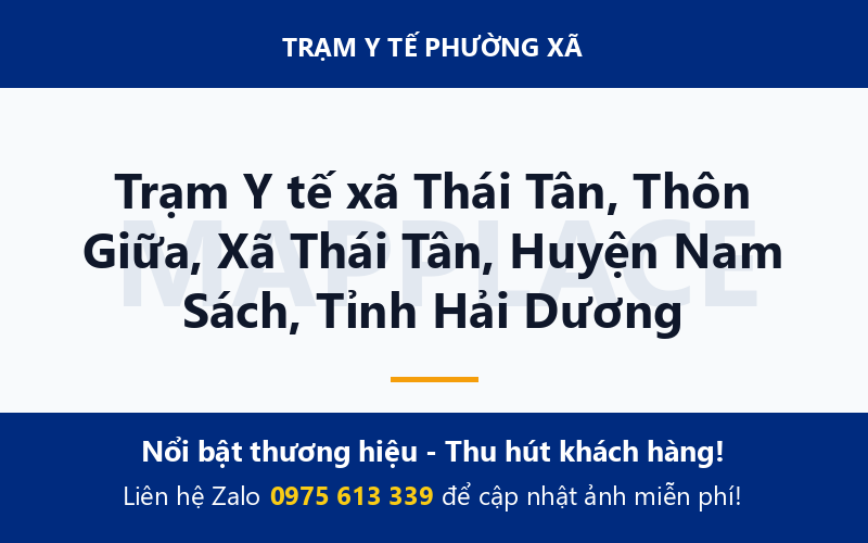 Trạm Y tế xã Thái Tân, Thôn Giữa, Xã Thái Tân, Huyện Nam Sách, Tỉnh Hải Dương